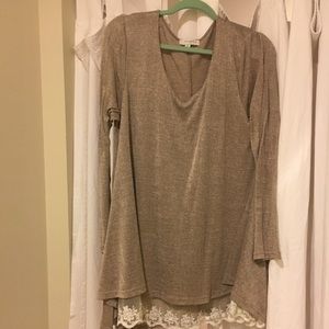 Lace bottom tunic